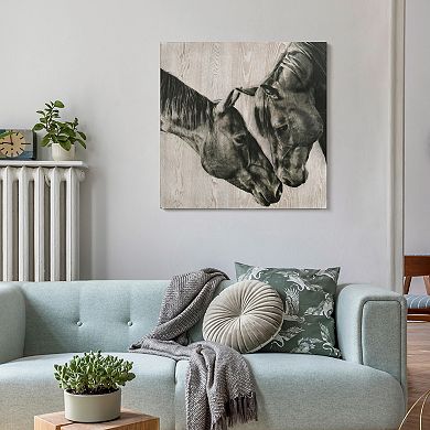 Empire Art Direct Horse Love Portrait Wood Wall Art