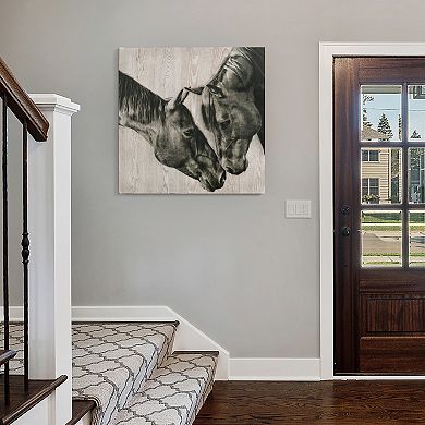 Empire Art Direct Horse Love Portrait Wood Wall Art
