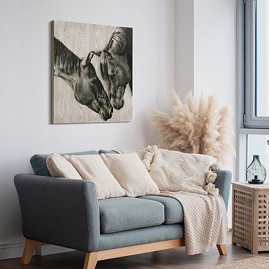 Empire Art Direct Horse Love Portrait Wood Wall Art