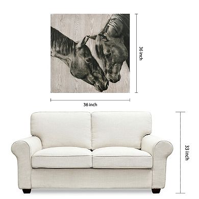Empire Art Direct Horse Love Portrait Wood Wall Art