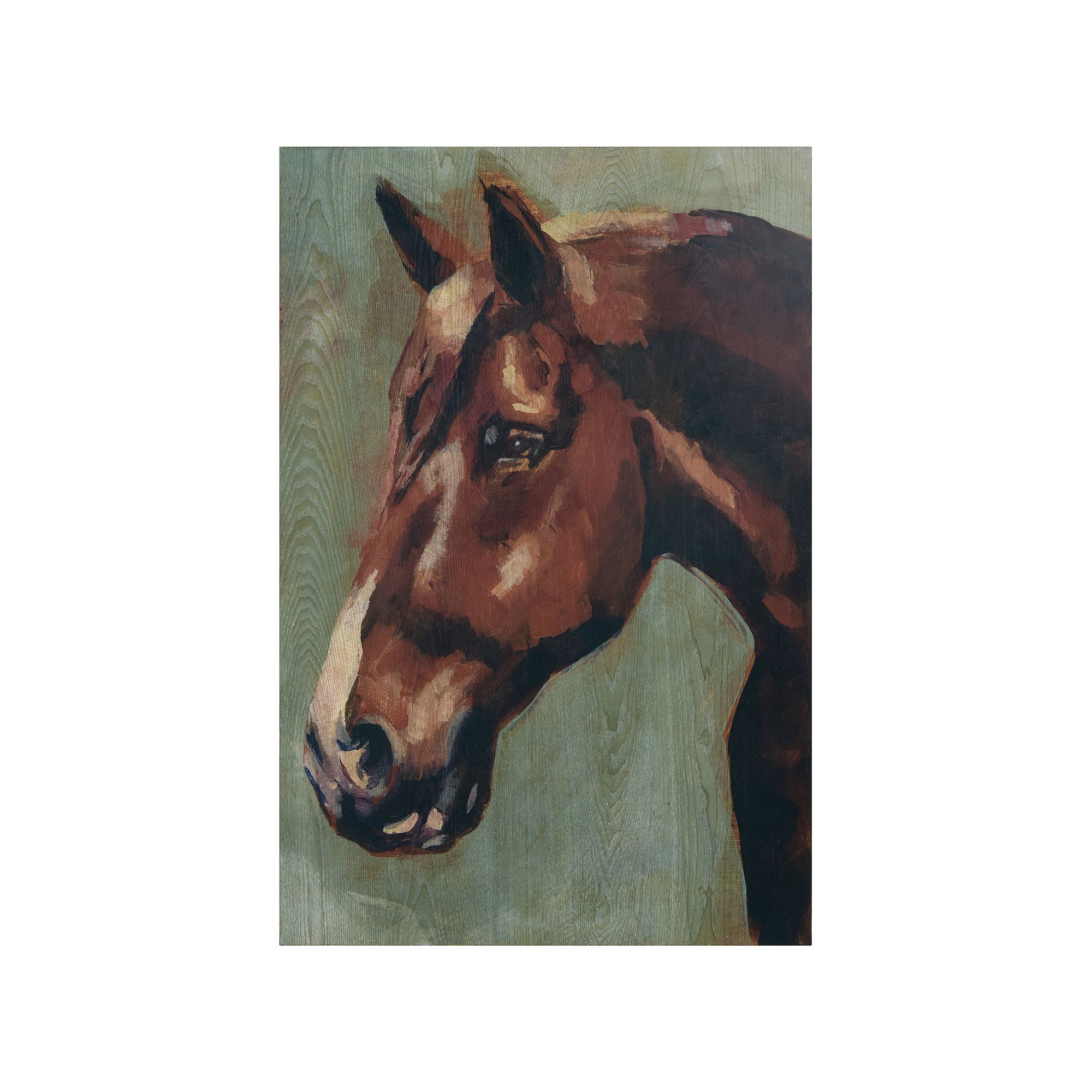 Empire Art Direct Village Knight - Horse Portrait Wood Wall Art, Multi