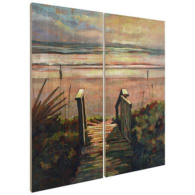 Empire Art Direct Coastal Paradise Found Wood Wall Art 2-piece Set