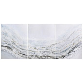 Empire Art Direct Blizzard Textured Canvas Wall Art 3 pc Set