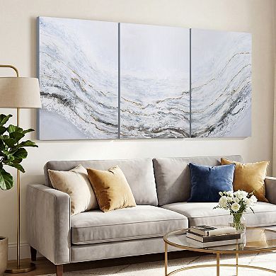 Empire Art Direct Blizzard Textured Canvas Wall Art 3-piece Set