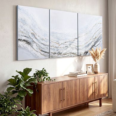 Empire Art Direct Blizzard Textured Canvas Wall Art 3-piece Set