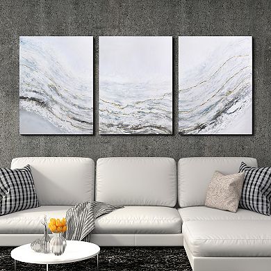 Empire Art Direct Blizzard Textured Canvas Wall Art 3-piece Set
