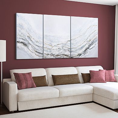 Empire Art Direct Blizzard Textured Canvas Wall Art 3-piece Set
