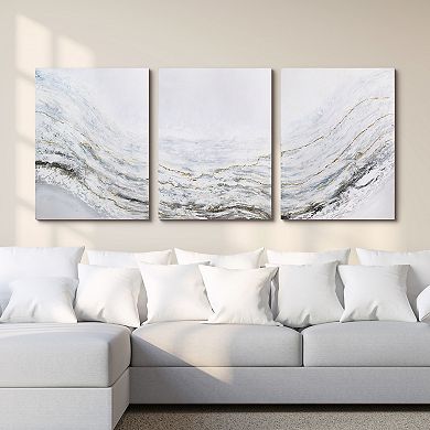 Empire Art Direct Blizzard Textured Canvas Wall Art 3-piece Set
