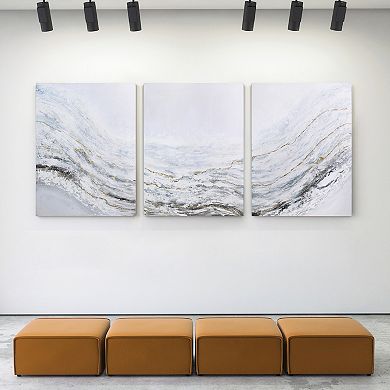 Empire Art Direct Blizzard Textured Canvas Wall Art 3-piece Set
