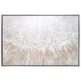 Empire Art Direct Silver Pellets Textured Canvas Wall Art