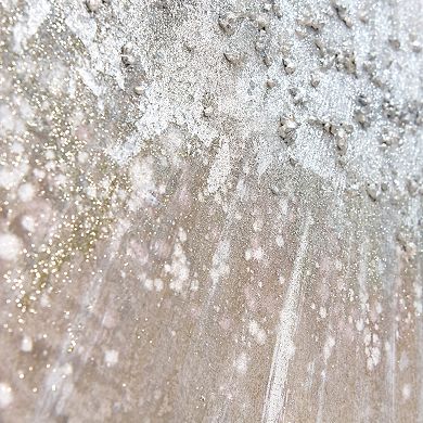 Empire Art Direct Silver Pellets Textured Canvas Wall Art