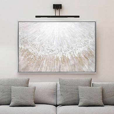 Empire Art Direct Silver Pellets Textured Canvas Wall Art 