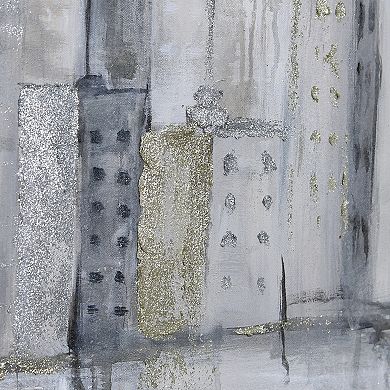 Empire Art Direct Foggy City Textured Canvas Wall Art