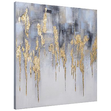 Empire Art Direct Golden Lighting 1 Textured Canvas Wall Art
