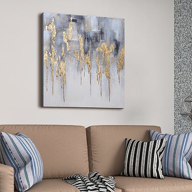 Empire Art Direct Golden Lighting 1 Textured Canvas Wall Art