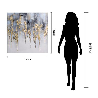 Empire Art Direct Golden Lighting 1 Textured Canvas Wall Art