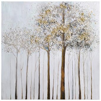 Empire Art Direct Winter Forest 2 Textured Canvas Wall Art