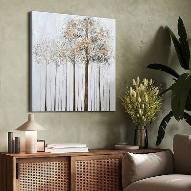Empire Art Direct Winter Forest 2 Textured Canvas Wall Art