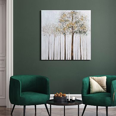 Empire Art Direct Winter Forest 2 Textured Canvas Wall Art