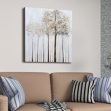 Empire Art Direct Winter Forest 2 Textured Canvas Wall Art