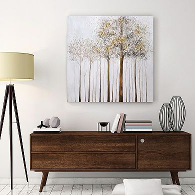 Empire Art Direct Winter Forest 2 Textured Canvas Wall Art