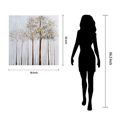 Empire Art Direct Winter Forest 2 Textured Canvas Wall Art