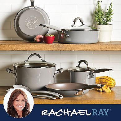 Rachael Ray Cucina 10-pc. Porcelain Enamel Nonstick Cookware Set