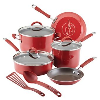 Rachael Ray Cucina 10 pc Porcelain Enamel Nonstick Cookware Set