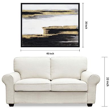 Empire Art Direct Solemn Night Textured Canvas Wall Art