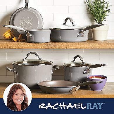 Rachael Ray Cucina 14-pc. Porcelain Enamel Nonstick Cookware & Measuring Cup Set