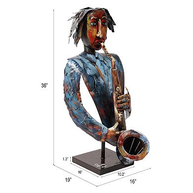 Empire Art Direct The Sxophonist Art Sculpture Floor Decor