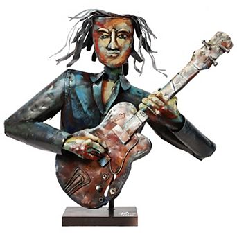 Empire Art Direct The Bassist Colorful Art Sculpture Floor Decor