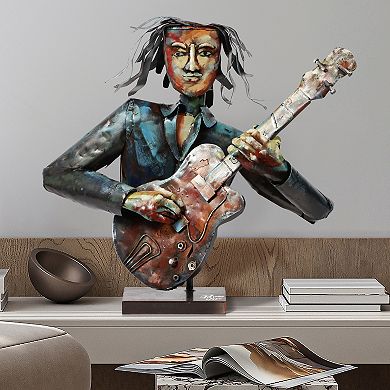 Empire Art Direct The Bassist Colorful Art Sculpture Floor Decor