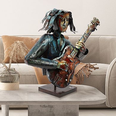 Empire Art Direct The Bassist Colorful Art Sculpture Floor Decor