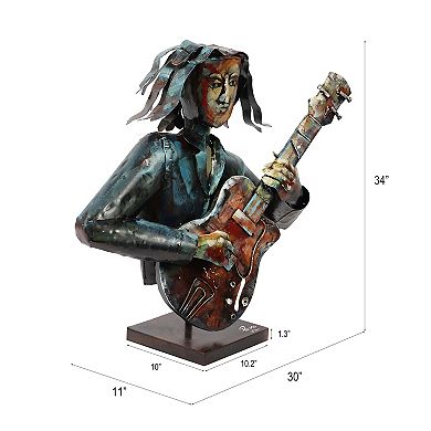 Empire Art Direct The Bassist Colorful Art Sculpture Floor Decor