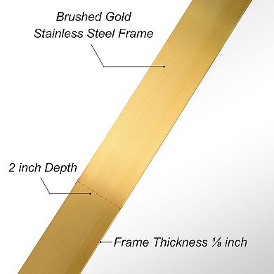 Empire Art Direct Rectangular Rounded Edge Wall Mirror