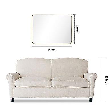 Empire Art Direct Rectangular Rounded Edge Wall Mirror