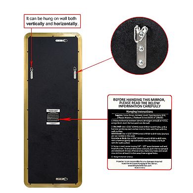 Empire Art Direct Slim Rectangular Wall Mirror