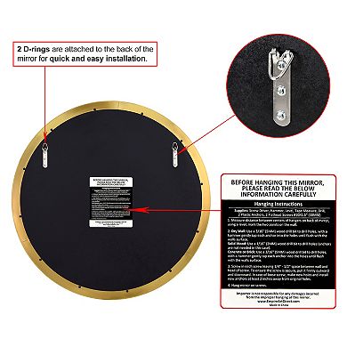 Empire Art Direct Round Wall Mirror