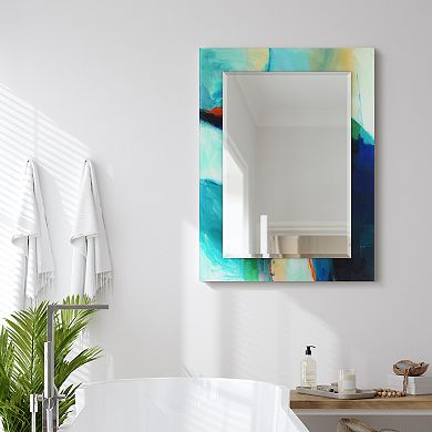 Empire Art Direct Sky Rectangular Beveled Wall Mirror