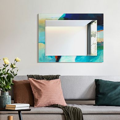 Empire Art Direct Sky Rectangular Beveled Wall Mirror