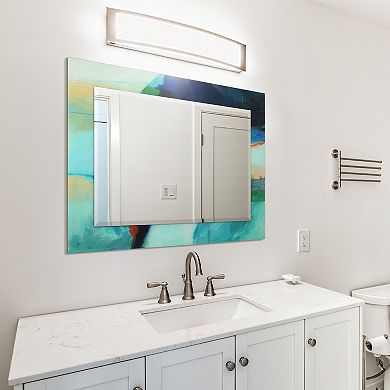 Empire Art Direct Sky Rectangular Beveled Wall Mirror