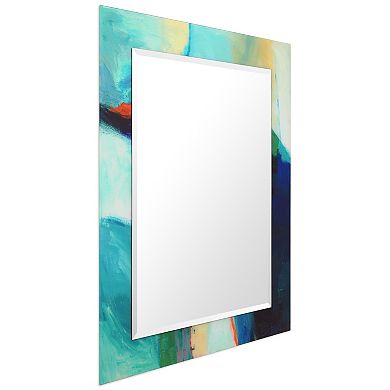Empire Art Direct Sky Rectangular Beveled Wall Mirror