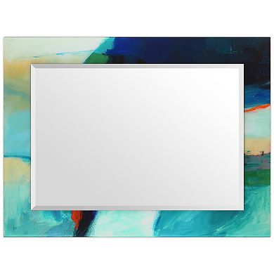Empire Art Direct Sky Rectangular Beveled Wall Mirror