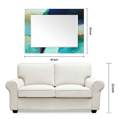 Empire Art Direct Sky Rectangular Beveled Wall Mirror