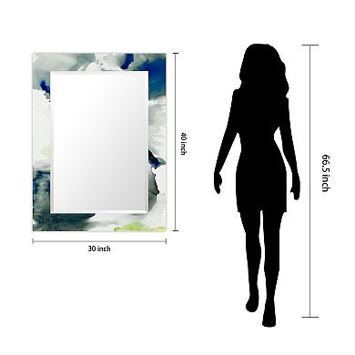 Empire Art Direct Ephemeral Rectangular Beveled Wall Mirror