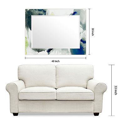 Empire Art Direct Ephemeral Rectangular Beveled Wall Mirror