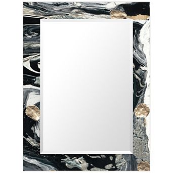 Empire Art Direct Ebony & Ivory Rectangular Beveled Wall Mirror