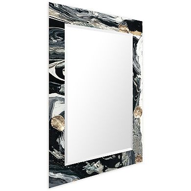 Empire Art Direct Ebony & Ivory Rectangular Beveled Wall Mirror