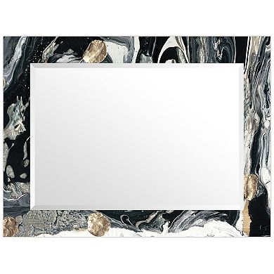 Empire Art Direct Ebony & Ivory Rectangular Beveled Wall Mirror